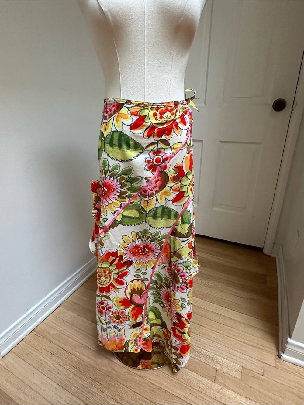 Oilily Floral Wrap Swim Cover-Up Skirt in Multi
